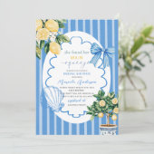 水エレガントモダン色メイン絞りブライダルsho 招待状 (スタンド正面)