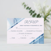 *~*水エレガントモダン色RSVP結婚の 出欠カード (スタンド正面)
