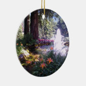 水エレガント噴水付きガーデンシーン セラミックオーナメント (右)