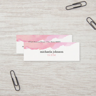 水エレガント彩ピンミニマルク スキニー名刺