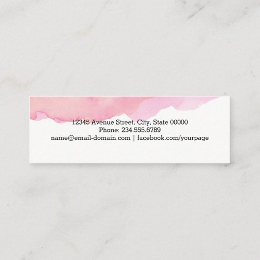 水エレガント彩ピンミニマルク スキニー名刺 (裏面)