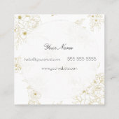 水エレガント彩半月およびフローラ四角 スクエア名刺 (裏面)