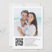 水エレガント彩山林結婚の写真 招待状 (裏面)