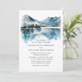 水エレガント彩山林結婚の写真 招待状 (スタンド正面)