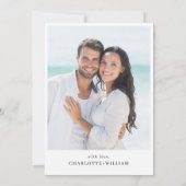 水エレガント彩山林結婚の写真 招待状 (裏面)