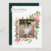 水エレガント彩植物フローラ写真 シーズンカード (正面/裏面)