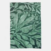 水エレガント彩植物緑の葉芸術作品 キッチンタオル (縦)