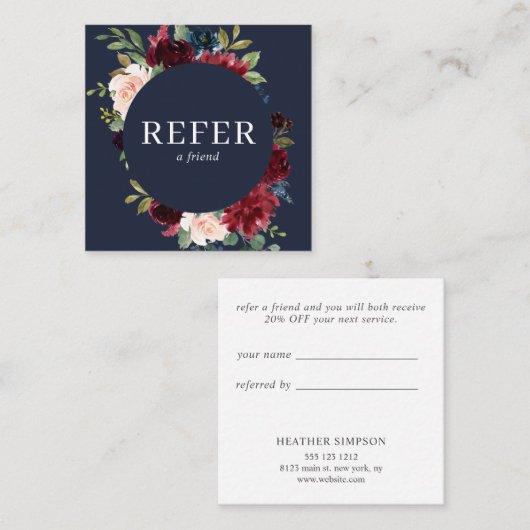 水エレガント彩海軍ブルーブルーガンディフラワーズ 紹介カード (正面/裏面)