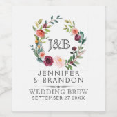 水エレガント彩花リースno.1 ワインラベル (シングルラベル)