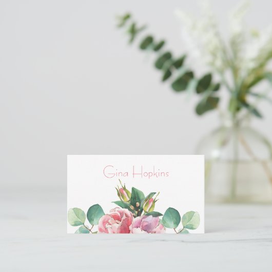 水エレガント彩花名刺 名刺 (スタンド正面)