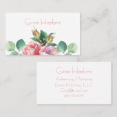 水エレガント彩花名刺 名刺 (正面/裏面)