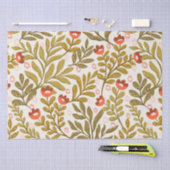 水エレガント彩花模様 薄葉紙 (クラフト)