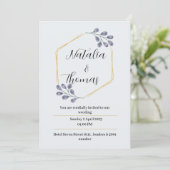 水エレガント彩除草カード招待状 招待状 (スタンド正面)