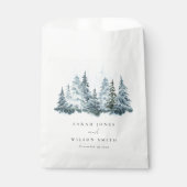 水エレガント彩雪の冬の森パイン結婚ズ フェイバーバッグ (正面)