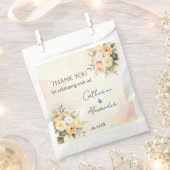 水エレガント素朴色のバラ結婚の感謝 フェイバーバッグ (クリップ留めされた状態)