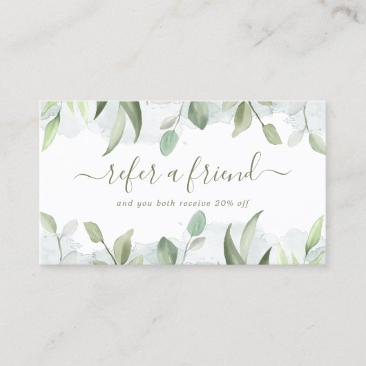 水エレガント素朴色の緑の離れ 紹介カード (正面)