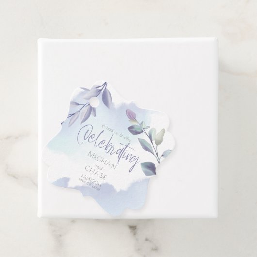 水エレガント素朴色アクア薄紫葉ズ フェイバータグ (インサイチュ)