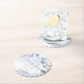 水エレガント素朴色アクア薄紫葉ズ ペーパーコースター (インサイチュ)