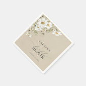 水エレガント素朴色デイジーブライダルシャワー スタンダードカクテルナプキン (角)