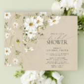 水エレガント素朴色デイジーブライダルシャワー 招待状