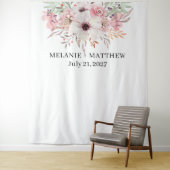 水エレガント素朴色フローラ結婚の背景 タペストリー (インサイチュ)