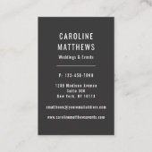 水エレガント素朴色フローラ 名刺 (裏面)