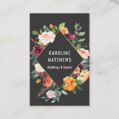 水エレガント素朴色フローラ 名刺 (正面)