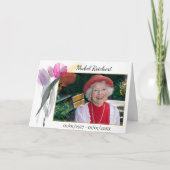 水エレガント色ありがとう悔やみや弔慰 カード (正面)