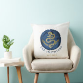 水エレガント色いかり名航海のネイビーブルー クッション (椅子)