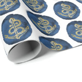 水エレガント色いかり海軍沿岸航海の ラッピングペーパー (ロールコーナー)