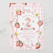 水エレガント色いちごbiFlatホリデーカード シーズンカード (正面/裏面)