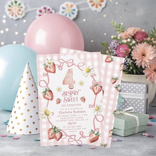 水エレガント色いちごbiFlatホリデーカード シーズンカード