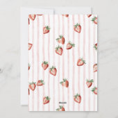 水エレガント色いちごbiFlatホリデーカード シーズンカード (裏面)