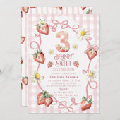 水エレガント色いちごbiFlatホリデーカード シーズンカード (正面/裏面)