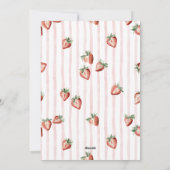 水エレガント色いちごbiFlatホリデーカード シーズンカード (裏面)