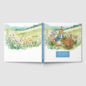 水エレガント色うさぎ赤ちゃんシャワーゲストブック ゲストブック (全面)