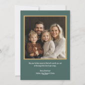 水エレガント色お洒落クリスマスツリーカード シーズンカード (裏面)