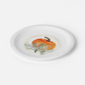 水エレガント色かぼちゃ ペーパープレート (アングル)