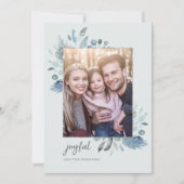 水エレガント色と銀フローラ素朴写真H シーズンカード (正面)