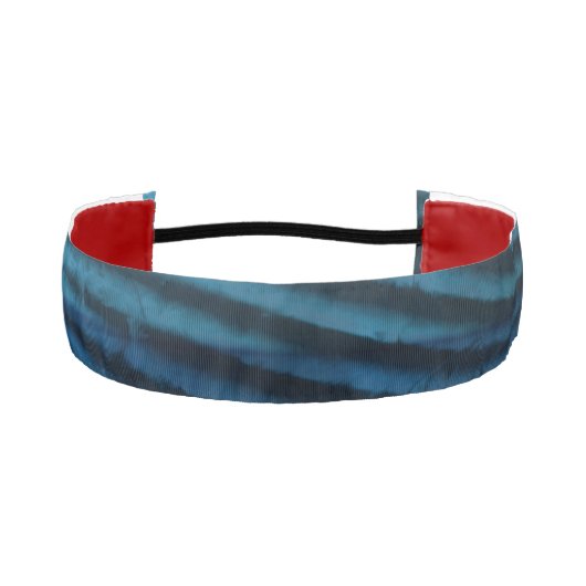 水エレガント色のクラシックブルーウェーブ アスレチックヘッドバンド (正面)