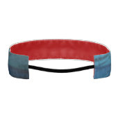 水エレガント色のクラシックブルーウェーブ アスレチックヘッドバンド (裏面)