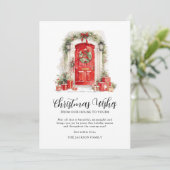 水エレガント色のクリスマス シーズンカード (スタンド正面)