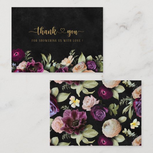 水エレガント色のタペストリ感謝していの花はBrid ノートカード (正面/裏面)