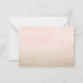 水エレガント色のドリームキャッチャーとフラットノートカード ノートカード (裏面)