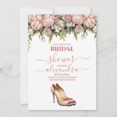 水エレガント色のド結婚レスブライダルシャワー 招待状 (正面)