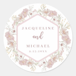 水エレガント色のフォーラル山結婚花のクラス ラウンドシール