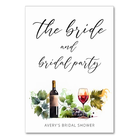 水エレガント色のヴィンヤードモダンスクリプト テーブルナンバー (正面)