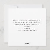 水エレガント色の冬のクリスマスの風景 シーズンカード (裏面)