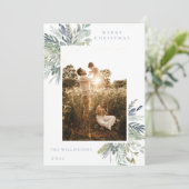 水エレガント色の冬の葉の写独身の真 シーズンカード (スタンド正面)