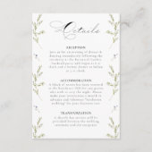 水エレガント色の冬の野結婚花 エンクロージャーカード (正面)